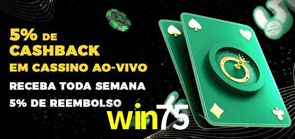Promoções do cassino ao Vivo win75
